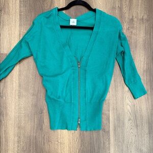 CAbi Turquoise V-Neck Sweater